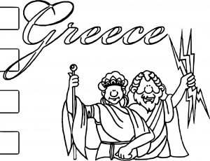 Greece Stripes Coloring Page