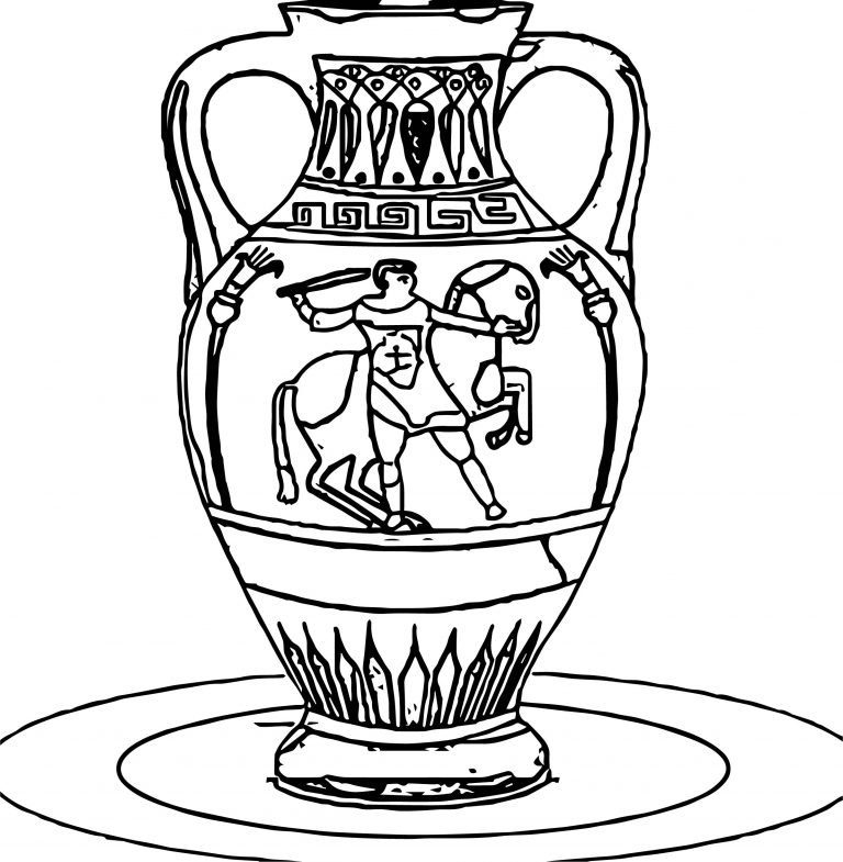 Greece Vase Coloring Page | Wecoloringpage.com