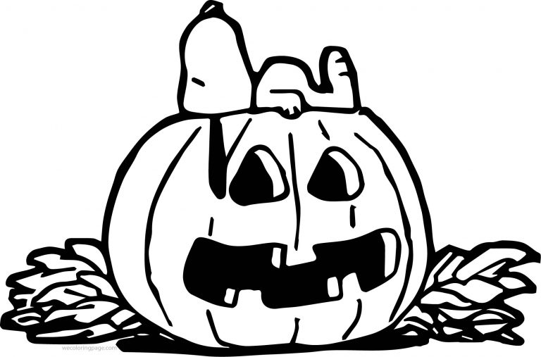 Halloween Snoopy Pumpkin Coloring Page Wecoloringpage Com