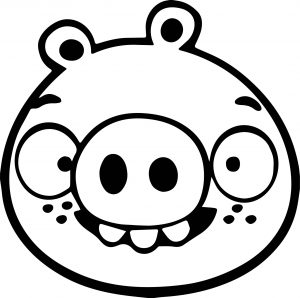 Hd Anry Bird Pig Coloring Page