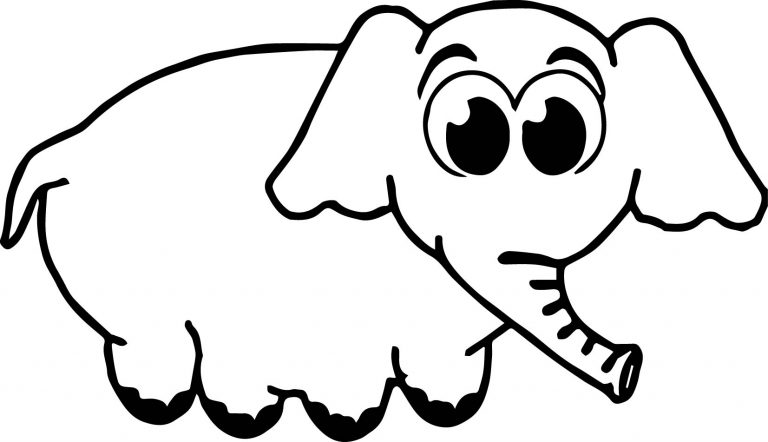 One Elephant Coloring Page - Wecoloringpage.com