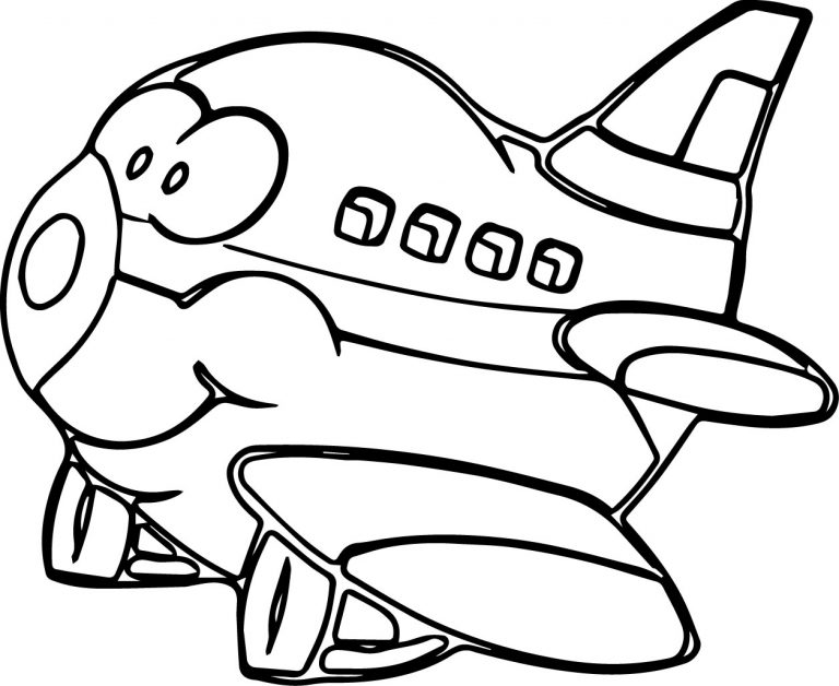 Plane Cartoon Coloring Page - Wecoloringpage.com