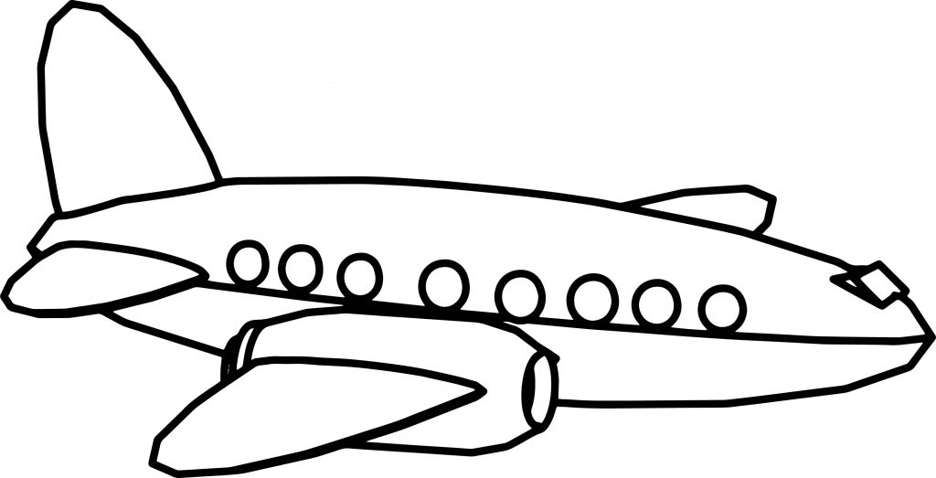 Side Cartoon Plane Coloring Page - Wecoloringpage.com