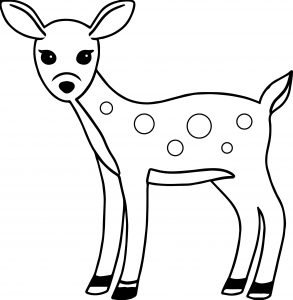 Small Spotted Deer Coloring Page