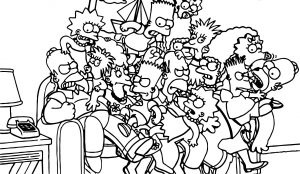 The Simpsons Tv Time Coloring Page