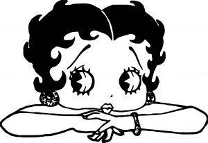 Thinking Betty Boop We Coloring Page