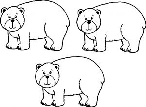 Three Bear Coloring Page