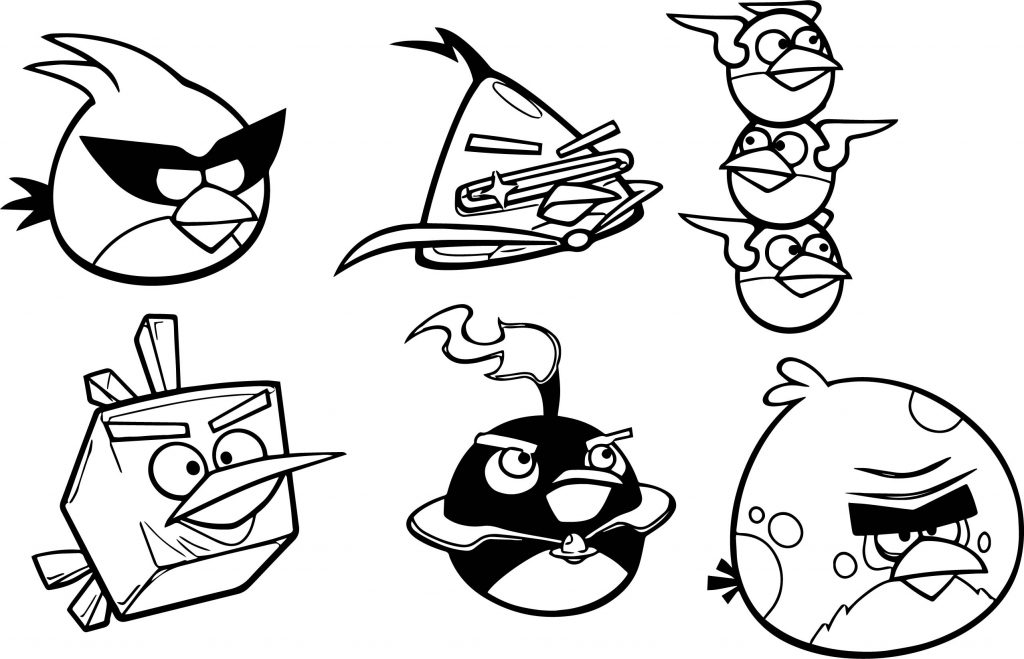 Vector Angry Bird Space Coloring Page | Wecoloringpage.com