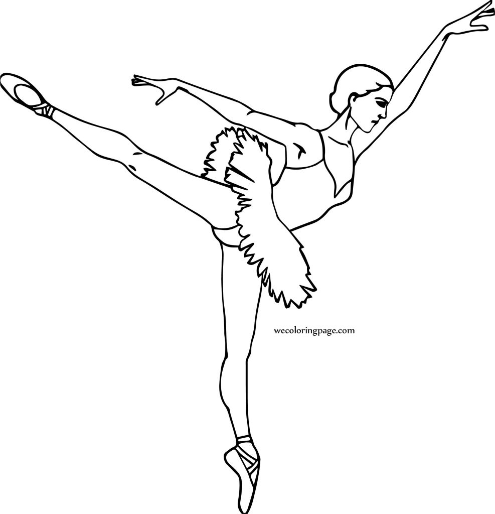 A Ballerina Girl Coloring Page | Wecoloringpage.com