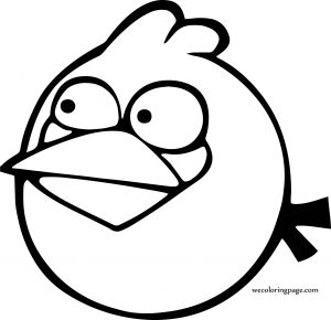 Angry Sky Blue Bird Coloring Page