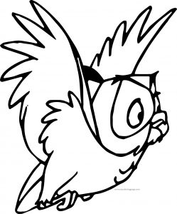 Aurora Misc Sleeping Beauty Flying Owl Coloring Page