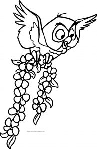 Aurora Misc Sleeping Beauty Owl Coloring Page