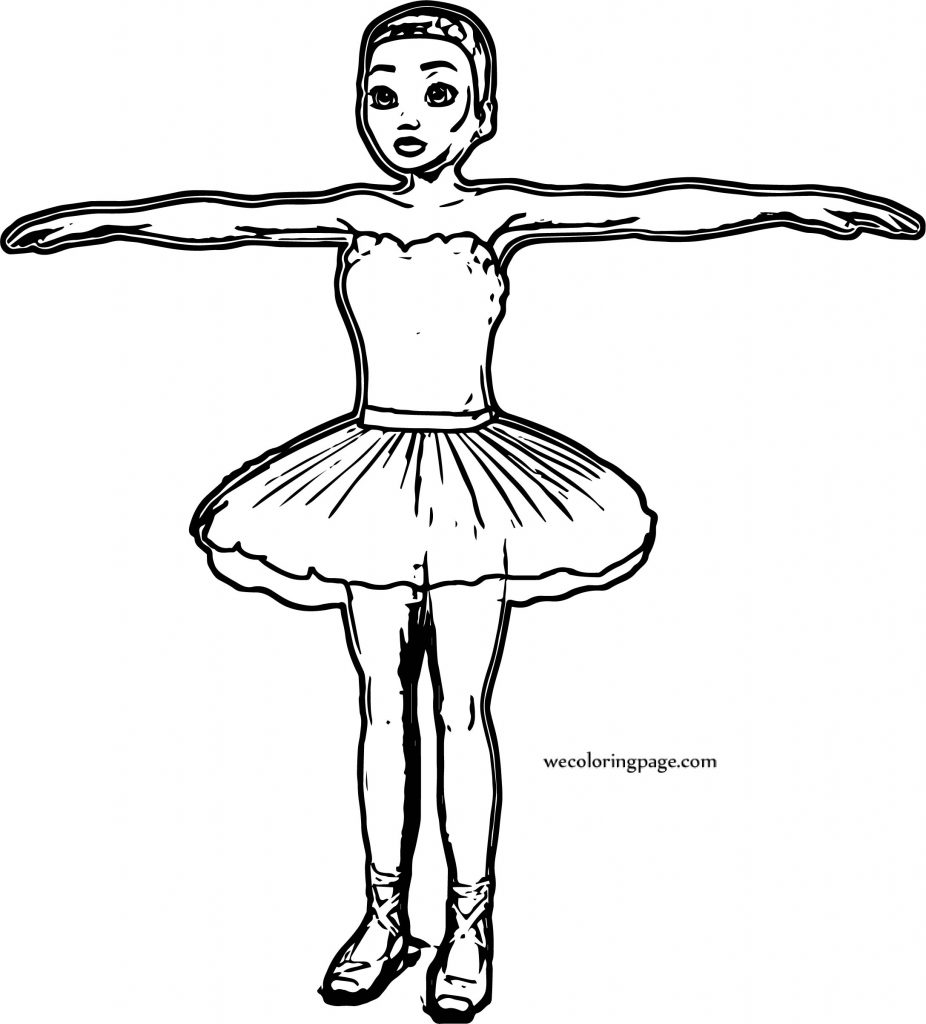 Ballerina T Pose Coloring Page - Wecoloringpage.com