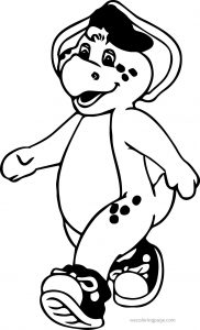 Barney And Friends Walking Coloring Page