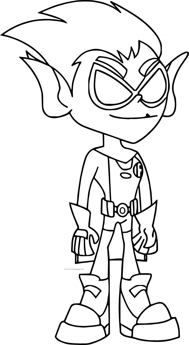 Beast Boy Robin Teen Titans Go Coloring Page - Wecoloringpage.com