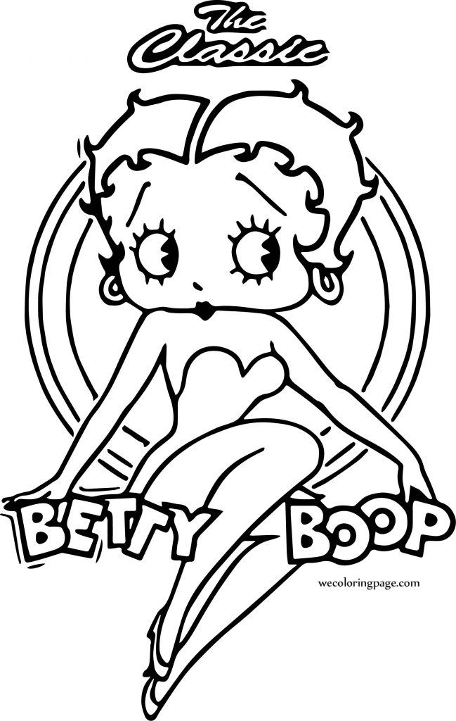 Betty Boop The Classic Coloring Page - Wecoloringpage.com