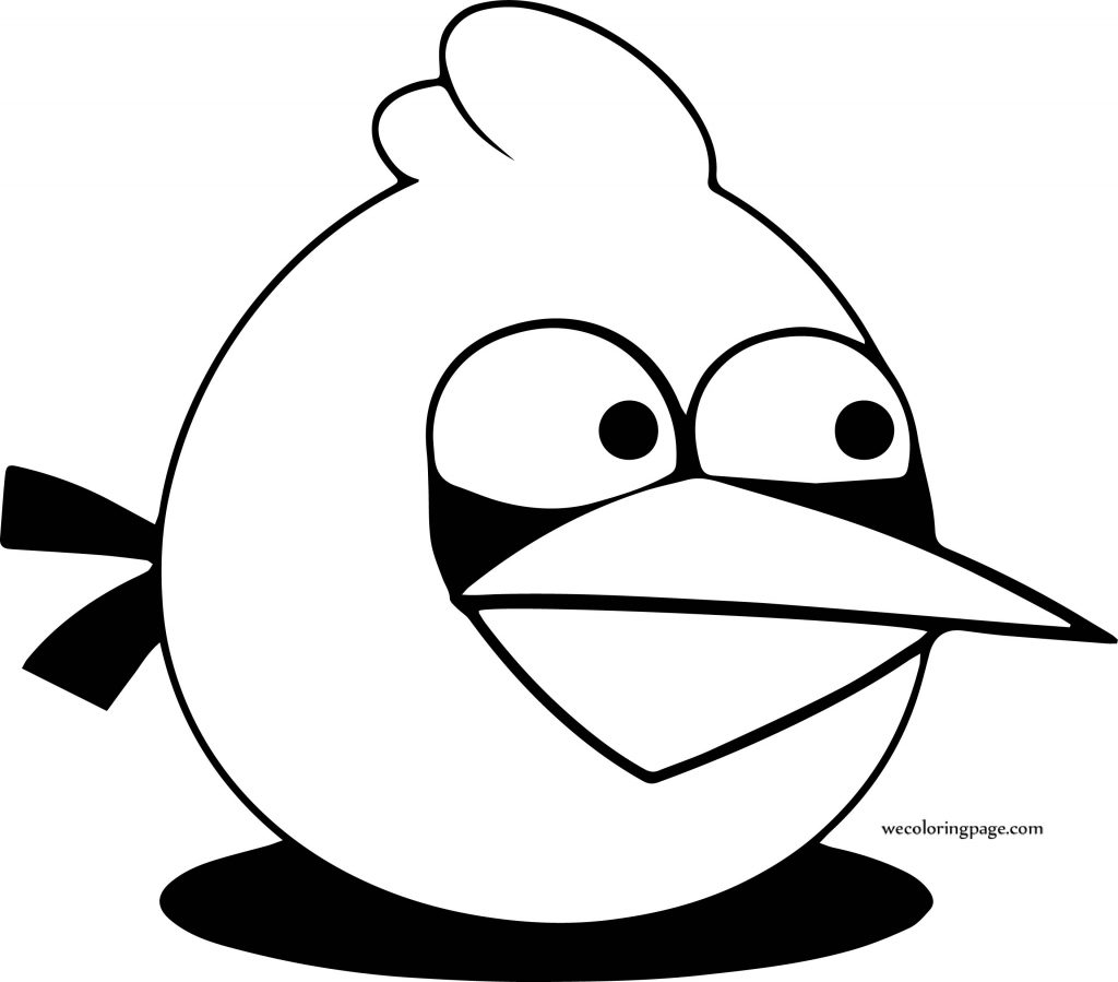 Blue Angry Bird Vector Coloring Page - Wecoloringpage.com