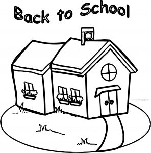 By School Bag Coloring Page
