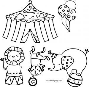 Circus Acts Coloring Page