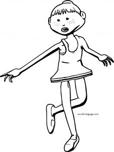 For Ballerina Girl Kid Coloring Page