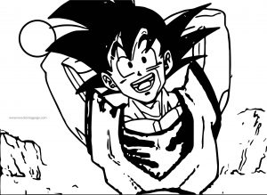 Goku Night Coloring Page