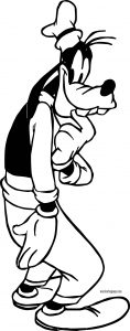 Goofy Looking Back Coloring Pages