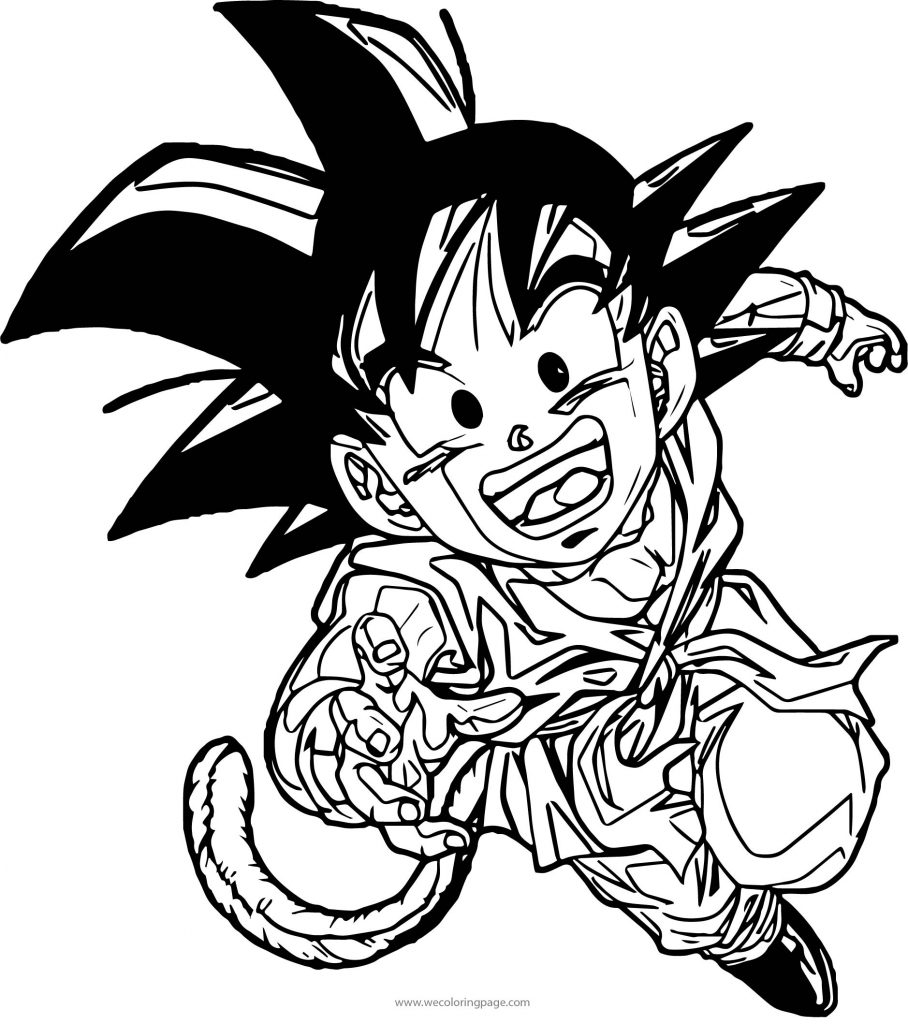 Kid Goku Fun Coloring Page - Wecoloringpage.com