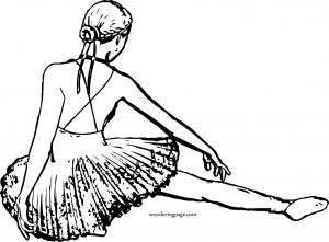 On Ballerina Girl Coloring Page