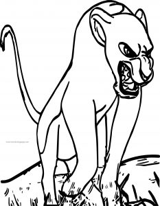 Sarafina Wild Lion King Coloring Page