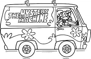 Scooby Doos Side Car Coloring Page