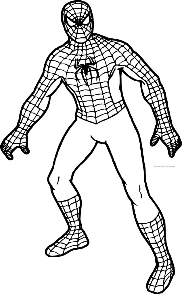 Spider Man Pose Coloring Pages - Wecoloringpage.com