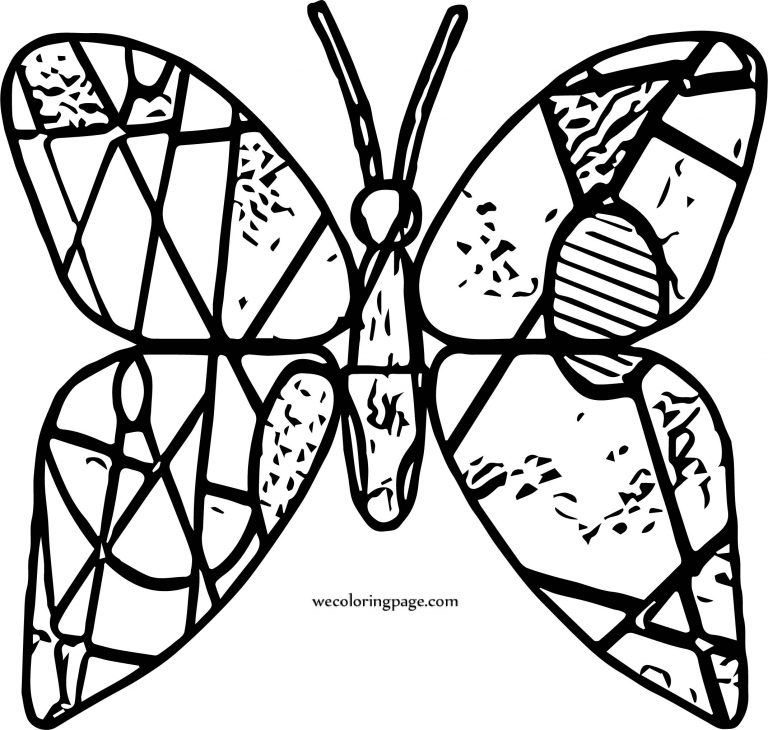 Stained Glass Butterfly Coloring Page - Wecoloringpage.com