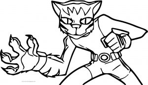 Teen Titans Beast Boy Lion Coloring Page