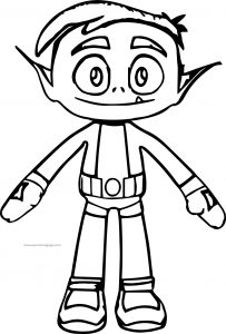 Teen Titans Go Robin Front View Coloring Pages