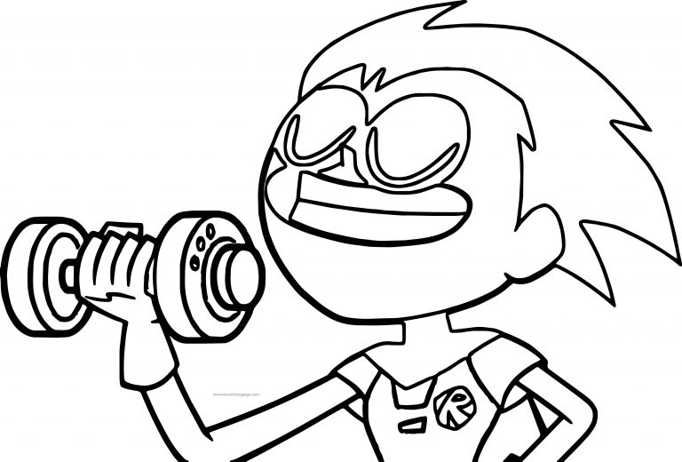 Teen Titans Go Robin Power Coloring Page - Wecoloringpage.com