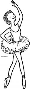 To Ballerina Girl Coloring Page