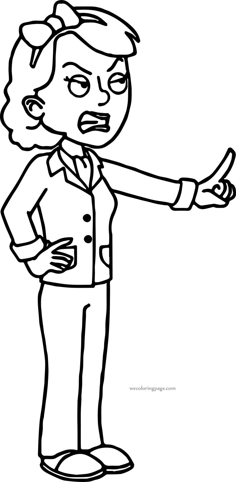 Angry Caillou Mother Coloring Page - Wecoloringpage.com