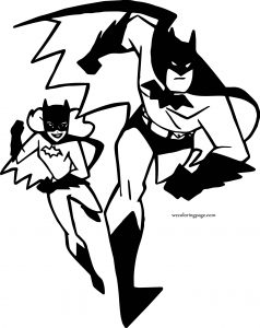 Batman And Batgirl Coloring Page