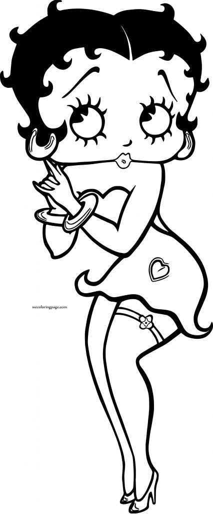 Betty Boop Agent Coloring Page - Wecoloringpage.com