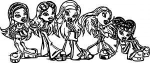 Bratz Girl Friends Coloring Page