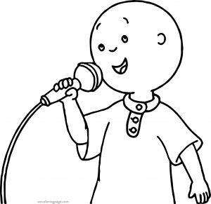 Caillou Song Coloring Page