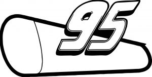 Car 95 Side Sticker Coloring Page