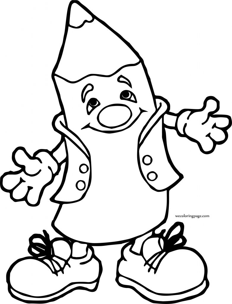 Cartoon Crayon Coloring Page - Wecoloringpage.com