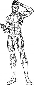 Characters Hero Man Coloring Page