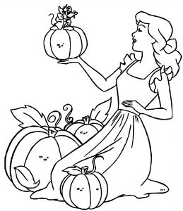 Cinderella Mice And Birds Pumpkin Coloring Pages