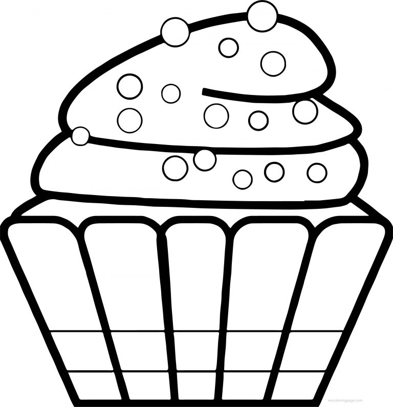 Cupcake Cup Cake Dot Coloring Page | Wecoloringpage.com