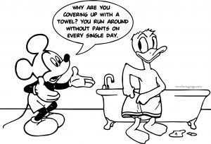 Disney Donald Duck Logic Donald Duck Coloring Page