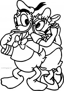 Donald Duck And Daisy Duck Coloring Page