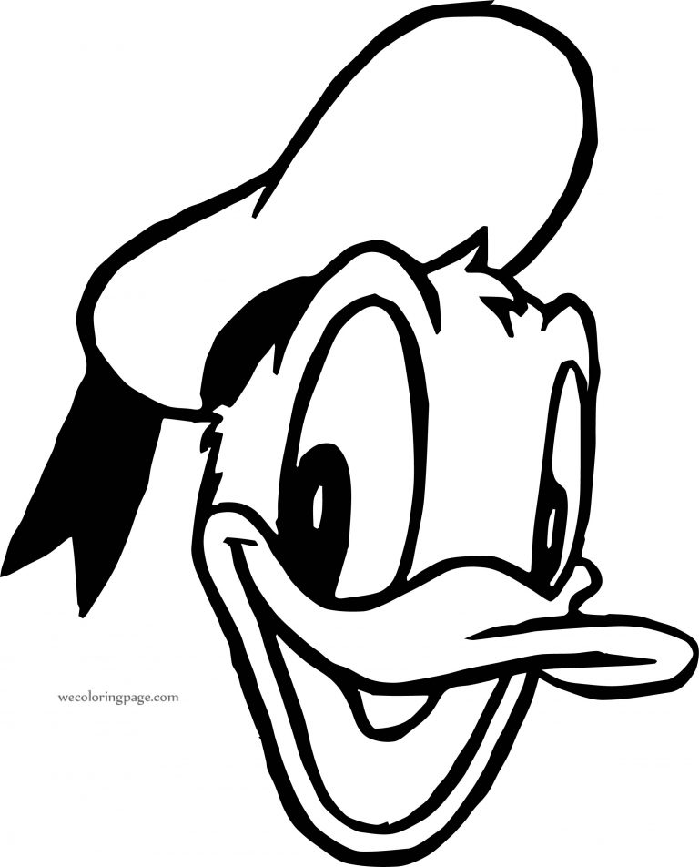 Donald Duck Face Donald Duck Coloring Page - Wecoloringpage.com