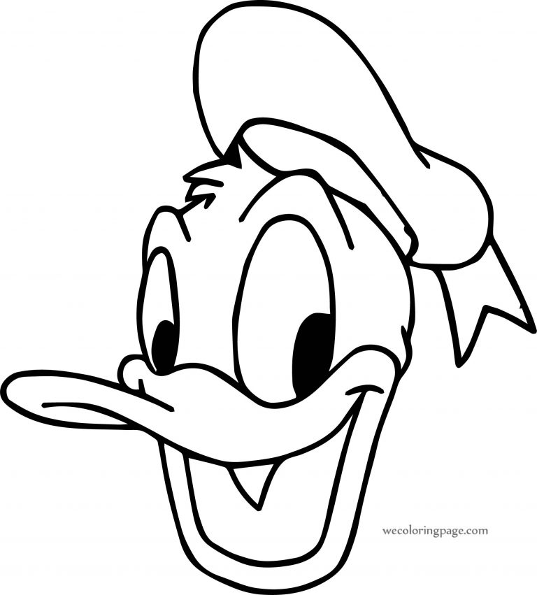 Donald Duck Happy Donald Duck Coloring Page - Wecoloringpage.com